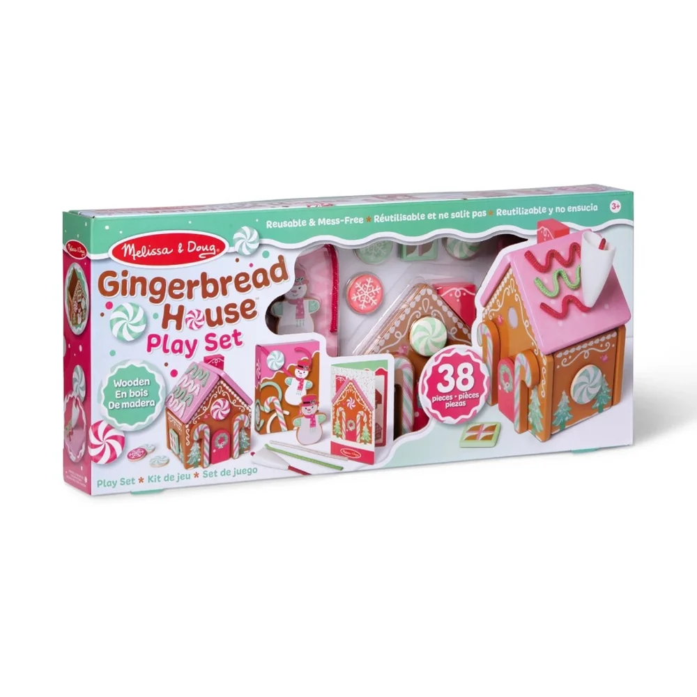 NEW Melissa & Doug Gingerbread House Play Set One Size Brown Pink